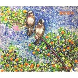 【豐財藝術】Love each other相親相愛白頭偕老能量真跡油畫(印象派油畫藝術收藏首選)