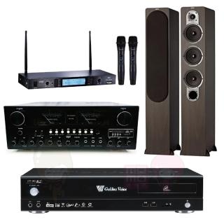 【金嗓】4TB影音伴唱機+擴大機+無線麥克風+喇叭(GoldenVoice CPX-900 R2+AK-898+MR-865 PRO+S428木)
