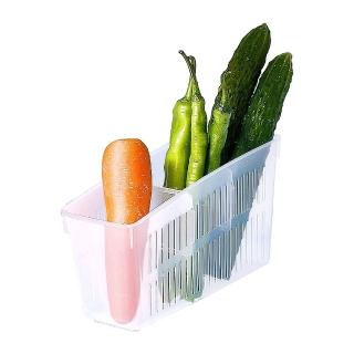 【INOMATA】日本製造冰箱冷藏-長方型分隔收納籃(3入裝)