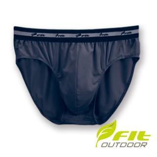 【Fit 維特】男-Coolmax 三角內褲-深藍 ZS1602-58(三角內褲/排汗透氣)