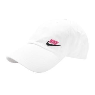 【NIKE 耐吉】老帽 NSW H86 Cap 男女款 棒球帽 遮陽帽 帽圍可調 刺繡LOGO 白 粉(AO8662-106)