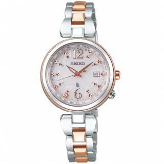 【SEIKO 精工】SEIKO 精工 LUKIA 時尚精準光動能電波腕錶(1B35-0AC0KS)