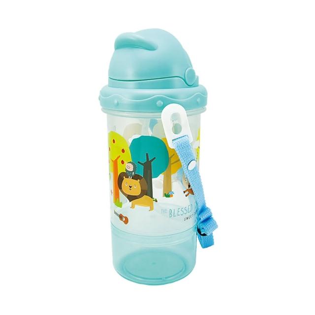 【莫菲思】晉怡 mit兒童環保安全無毒滑蓋吸管雙層水壺400ml(兒童水瓶/運動水壺/三色可選)