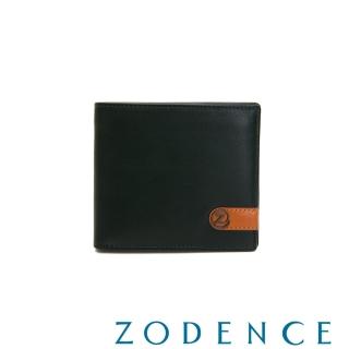 【ZODENCE 佐登司】TAI撞色進口牛皮8卡短夾(深綠)