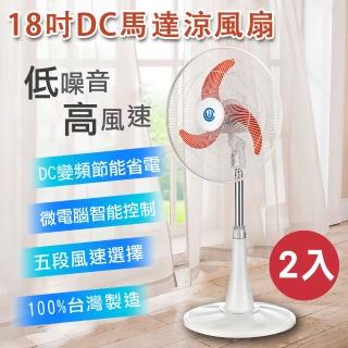 【中央興 18吋DC風扇 超值兩入組】DC節能馬達節能風扇(靜音 省電 小功率 大風速)