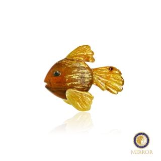 【MIRROR 皇宣緣】自由自在金魚琥珀擺件