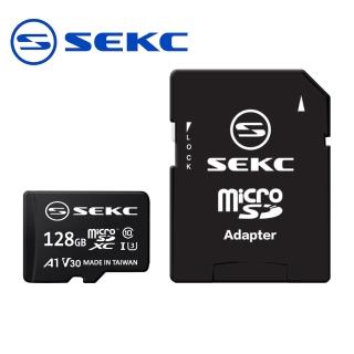 【SEKC】128GB MicroSDXC U3 V30 A1  記憶卡-附轉卡