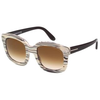 【TOM FORD】方框太陽眼鏡(木紋色)