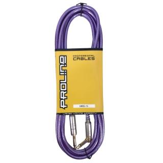 【JYC Music】嚴選PRO LINE編織亮彩紋低雜訊導線-紫色/4.5米/低雜訊/高傳導L接頭(紫色導線)