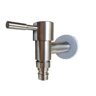 【HOMAX】不鏽鋼壁出陶瓷長栓-可接水管