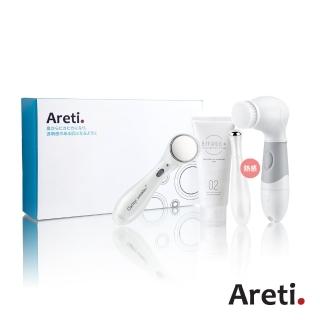【Areti Clarity】wash淨透潔膚儀+凝膠煥彩禮盒(L+熱感S+角鯊烷敏弱性肌膚all in one水凝霜)