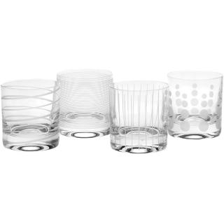 【CreativeTops】Mikasa紋飾威士忌酒杯4入(377ml)