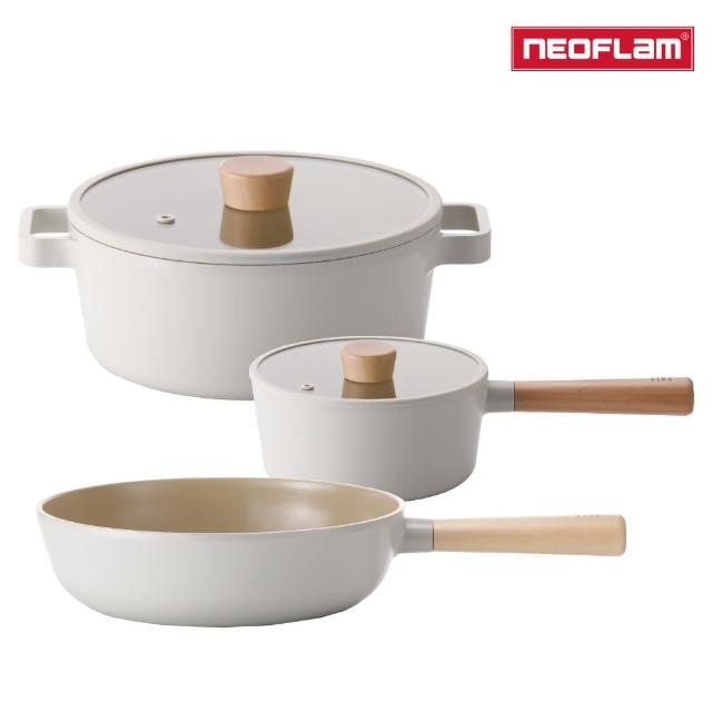 【NEOFLAM】韓國製FIKA鑄造鍋三鍋組(IH爐可用鍋/非鐵氟龍不沾塗層)