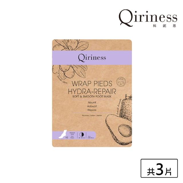 【Qiriness 科妮思】潤足修護膜 3入組(足膜、足部保濕)