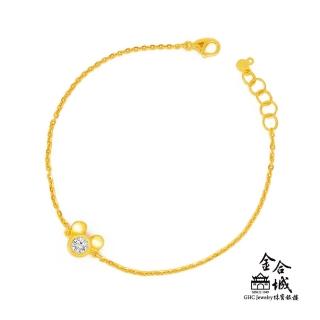 【Disney 迪士尼】米奇系列 閃亮米奇手鍊 DZBH005(金重約1.02錢)