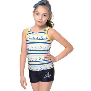 【聖手牌】海藍鐵錨兩件式女童泳裝(兒童泳裝)