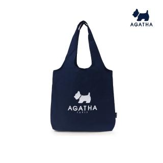 【AGATHA】純色購物袋造型 手提 肩背 帆布包
