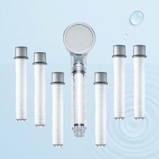 【BODYLUV】純淨完美蓮蓬頭+純淨完美蓮蓬頭濾芯6入(一年份組合)