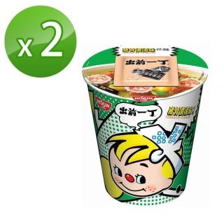 【NISSIN 日清】出前一丁 豬骨濃湯味杯麵 77gX2入(日清泡麵)