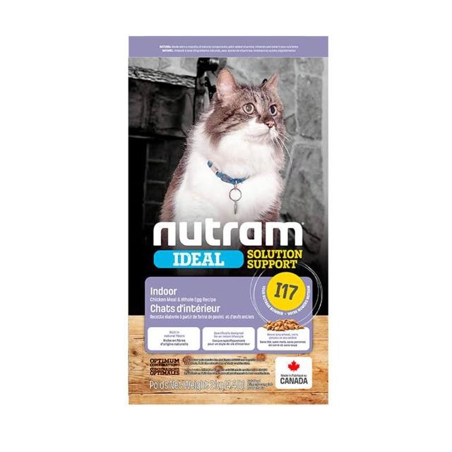 【Nutram 紐頓】I12/I17/I19無穀專業理想系列貓飼料 5.4kg/12lb(體重管理/化毛/三效強化、貓糧)
