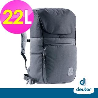 【deuter】中性款UP SERIES SYDNEY都市環保掀蓋後背包22L(3860121黑/戶外休閒/商務旅遊/文青風)