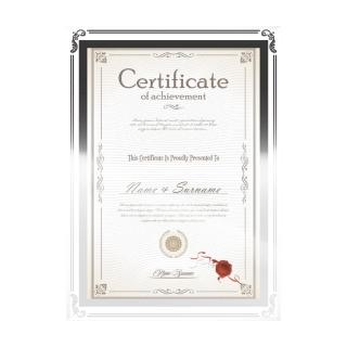 玻璃A4獎狀框證書相框-四角花銀