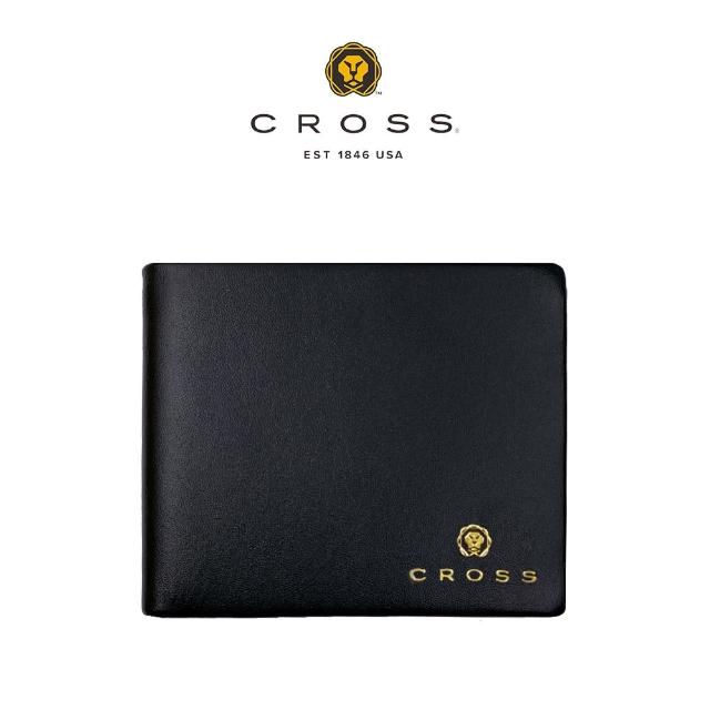 【CROSS】限量2.5折 頂級NAPPA小牛皮素面8卡男用皮夾 福利品特價(99%新 專櫃展示品)