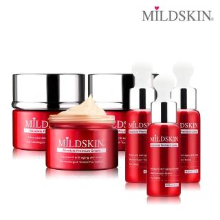 【MILDSKIN 麥德絲肌】肌因胜月太活膚精質霜3入+肌因胜月太活膚精萃3入(媽媽系列)