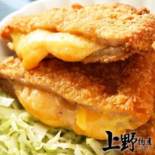 【上野物產 中秋烤肉】任選 台灣豬 脆皮香濃起司豬排 x1包(800g/10片/包 起司豬排 漢堡 排骨 烤肉組 燒肉)