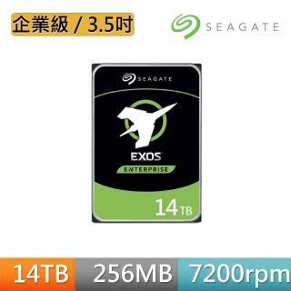 【SEAGATE 希捷】企業級 氦氣碟 EXOS 14TB 3.5吋 7200轉 SATAⅢ 企業級硬碟(ST14000NM001G)