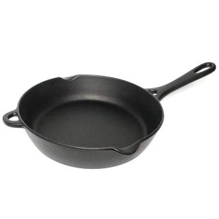 【福介商店】南部鐵器 日本鑄鐵鍋 IWACHU 岩鑄 鑄鐵平底鍋24cm IH 煎鍋 炒鍋 牛排