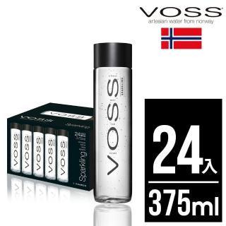 【VOSS 芙絲】挪威氣泡礦泉水(玻璃瓶裝375mlx24入)