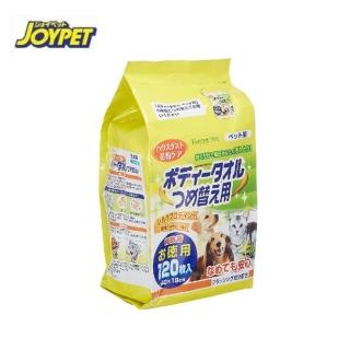 【JOYPET 寵倍家】梳理巾 寵物用（經濟補充包）120 入(2包組)