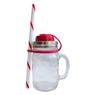 【美國WildJar】梅森罐專用矽膠吸管孔密封QQ塞/吸管蓋/吸管塞(寬窄口徑通用四色可選)