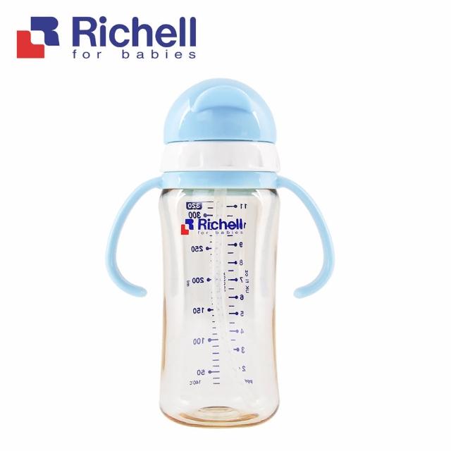 Richell 利其爾 Ppsu吸管哺乳瓶 白 260ml 也可當水杯使用 Momo購物網