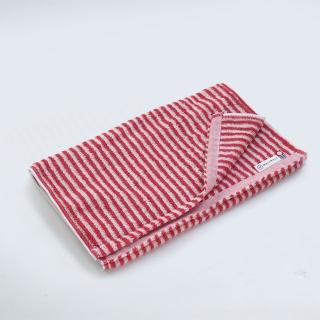 【日本愛子 Hartwell】今治簡約細條紋浴巾(紅)