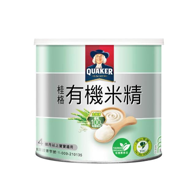 【QUAKER 桂格】有機米麥精系列300gx3罐(有機米精/有機麥精)