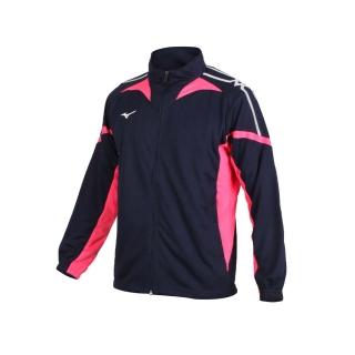 【MIZUNO 美津濃】男針織運動外套-立領外套 慢跑 路跑 美津濃 抗UV 吸汗速乾 丈青玫紅白(32TC053514)