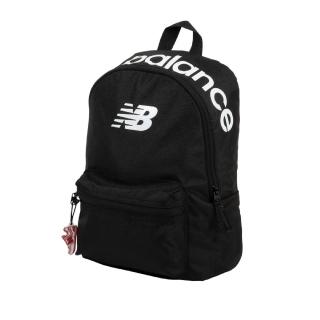 【NEW BALANCE】後背包 Classic Backpack 女款 紐巴倫 基本款 背帶可調 輕便 外出 上學 黑白(LAB03004BK)