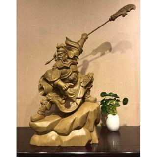 【桃花源創意工坊】關公-橫掃千軍(木雕)