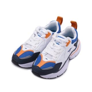 【鞋全家福】KANGAROOS 25.5-29cm 男鞋 袋鼠 SMOOTHY 復古休閒運動鞋 藍白桔 KM01076