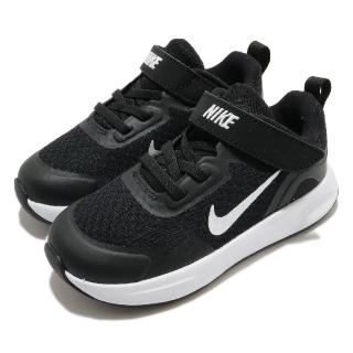 【NIKE 耐吉】慢跑鞋 WearAllDay 運動 童鞋 輕量 透氣 舒適 避震 球鞋 小童 黑 白(CJ3818-002)