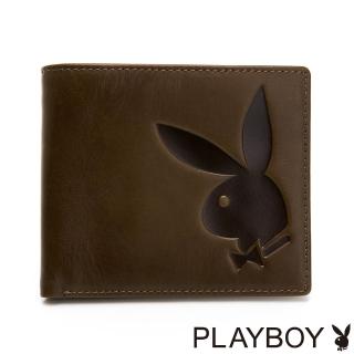 【PLAYBOY】基本短夾 Renew系列(咖綠色)