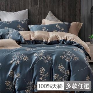 【貝兒居家寢飾生活館】100%天絲四件式兩用被床包組 T2-6(加大/多款任選)