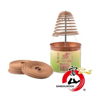 【富山檀香】買一送一 老山1000 24H香環 20片 鐵罐裝 附香環架(拜拜香 沉檀香木 貢佛薰香)