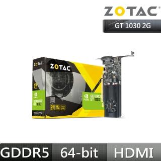 【ZOTAC 索泰】GAMING GeForceR GT 1030 2GB GDDR5 HDMI/VGA Low Profile 顯示卡