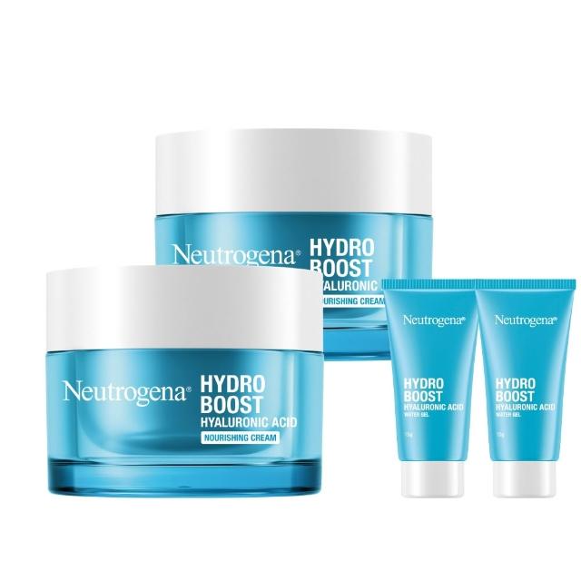 【Neutrogena 露得清】水活保濕凝露/凝霜/晚霜4入組+送凝露15gx4(柯佳嬿代言)