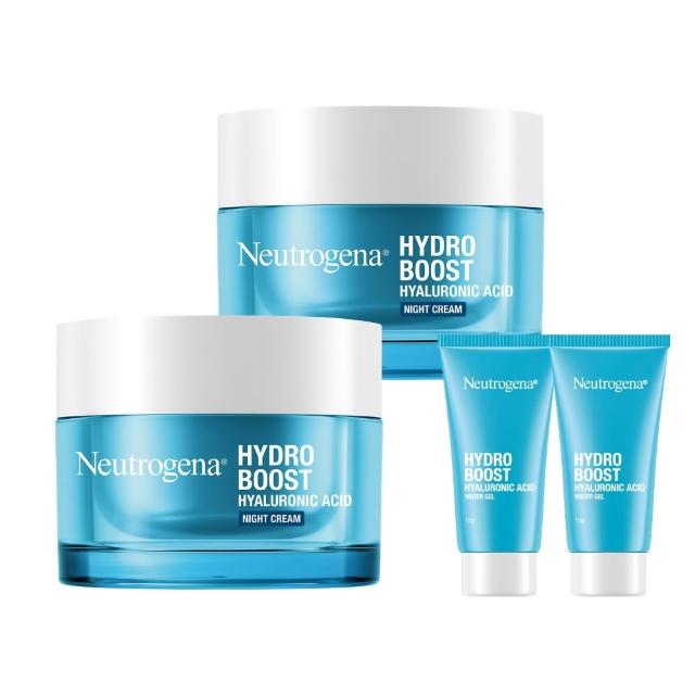 【Neutrogena 露得清】水活保濕凝露/凝霜/晚霜4入組+送凝露15gx4(柯佳嬿代言)