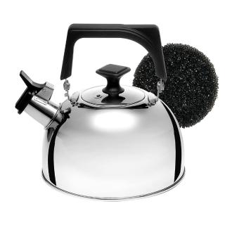 【Buffalo 牛頭牌】歐風304不鏽鋼笛音壺3.8L(SGS認證安全無毒/煮水壺/燒水壺/開水壺/IH電磁爐適用)