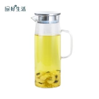 【hoi! 好好生活】簡約不鏽鋼蓋玻璃水壺-1300ml